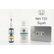 COLORGUARD Honda NH 731 Siyah Rötuş Seti - 2 si 1 Arada İğne ve Fırça Uçlu Şişe, Solüsyon ve Rötuş Çeliği