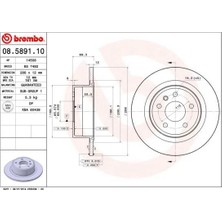 Brembo Arka Fren Aynası Omega B 2.0 24V 2.2 2.5td 3.0 V6 94/7.03 286MM 285.8X12X5DLXHAVALI
