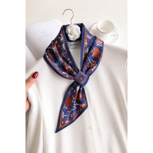 Walkenzo Lumina Etnik Çiçek Desenli Ipeksi Dokulu Kadın Kravat Fular – Boyun Fuları