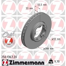 Zimmermann On Fren Dıskı Aynası Transıt Custom V362 12> Arka Tek Teker Cap 288 33