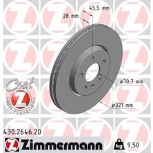 Zimmermann Ön Fren Aynası Insıgnıa B 2017 >> 17 Inç 321X28X5DL Havalı
