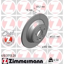 Zimmermann Arka Fren Dısk Aynası Volvo V70 Iıı 07> D4 13> S80 Iı 2.0 3.2 /2.0tdı 08> XC70 06>