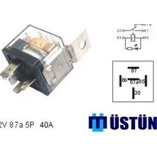 Üstün Mini Role Şeffaf 12V 5p 40A 87A