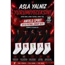 Rabona Fashion Liverpool 10'lu Retro Futbol Çorap Seti