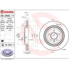 Brembo Arka Fren Aynası Volvo S60 10 >13 > S80 Iı 08 >13 > V60 10 > V70 08 > XC70 07 >13 > 302X5DL