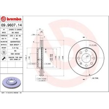 Brembo Ön Fren Aynası Corsa B-Astra F-Vectra A-Ascona C-Combo B 94-01 Aveo-Kalos 03> 246X19.9X4DLXHAVALI 90511111-93182291-93281952