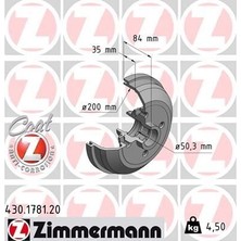 Zimmermann Arka Fren Kampanası Corsa A 83-92 -Corsa B-Tıgra A 93-02 Abs Li