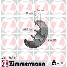 Zimmermann Arka Fren Kampana Corsa C 01>11 Abs Siz