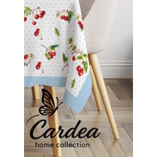 Cardea Home Collection Kiraz Desenli Özel Üretim Dijital Baskı Masa Örtüsü
