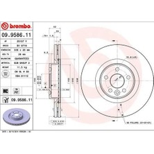 Brembo On Fren Dısk Aynası Havalı Volvo S60 Iı 10>15 S80 Iı 06> V60 I 11>15 V70 Iıı 07>15 XC70 Iı 09>15 336CM Cap