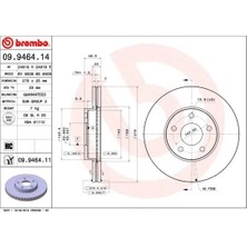 Brembo On Fren Aynası Dısk Focus Iıı 11> Focus Iı 04>11 C Max 03>07 Volvo C30 06>12 C70 Iı 06>13 S40 Iı 04>12 V50 05>12 278X25X5DLXHVLI