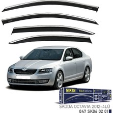 Niken Skoda Octavia 2012 Kromlu Cam Rüzgarlığı 4'lü