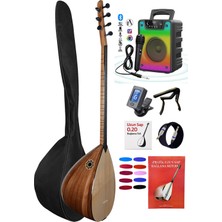 İstanbul Müzik Jak Girişli Amfi Uzun Sap Maun Gövde Kaliteli Gürgen Sap Saz El Yapımı Setli Bağlama Seti