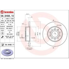 Brembo Arka Fren Aynası Caddy Iıı-Golf-V-Vı-Plus-Jetta Iıı-Altea 04>a3 03>toledo Iıı-Octavıa 04> 256X12X9DL 986479155-986479B78-DF4271
