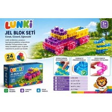 Lunki Toys jöle kıvamında Yumusak Oyun Blokları LEGO 24 Parça