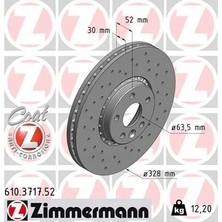 Zimmermann Fren Diski Ön Volvo XC60 08> Ölçüler: 328X30X28 Delikli
