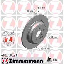 Zimmermann Fren Dıskı Arka Mercedes S-Class W220 98>05