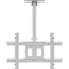 Onkron N1L-W Hareketli Tavan Tipi Tv Askı Aparatı – 32" - 80" Ekran Uyumlu, Ayarlanabilir Yükseklik, 68.2 kg Taşıma Kapasitesi, Beyaz