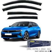 Niken Opel Astra L 2022 Kromlu Cam Rüzgarlığı 4'lü