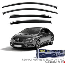 Niken Renault Megane Iv 2016 Sedan Kromlu Cam Rüzgarlığı 4'lü
