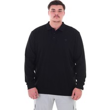 Maruf Shop Erkek Büyük Beden 115-155 Kilo Arası Için Uygun Uzun Kol Polo Yaka Mevsimlik Sweatshirt