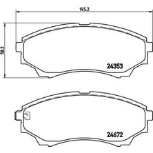 Brembo On Fren Balatası Mazda 4 4 B 2500 Ranger 02>06 2.5td / 3.0td 06>12