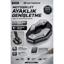 Motobros Motosiklet Ayaklık Genişletme Motor Gri Ayaklık Erd-1 Cnc Kaymaz Taban