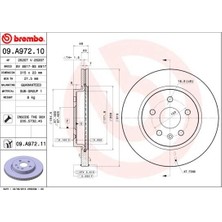 Brembo Arka Fren Aynası Insıgnıa A 08> Saab 9-5 YS3G 10> 17 Jant-18 Jant 315X22.9X5DLXHAVALI