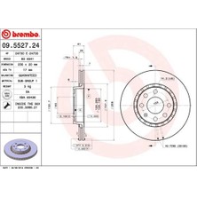 Brembo Ön Fren Aynası Astra F-Vectra A-Corsa B-Ascona C-Aveo-Kalos 03>13 256X20X4DLXHAVALI 569010-93182285