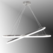 TT400-2-ELİPS-KR Tt Aydınlatma Elips 2 Li Krom Kaplama LED Avize