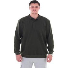 Maruf Shop Erkek Büyük Beden 115-155 Kilo Arası Için Uygun Uzun Kol Polo Yaka Mevsimlik Sweatshirt