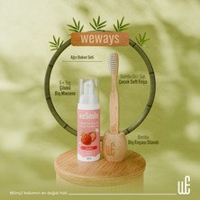 Weways Bambu Çocuk Diş Fırçası (Düz-Soft) - Stand - 6+Yaş Diş Macunu