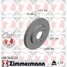 Zimmermann Fren Dıskı On Mercedes A-Class W168 97>04