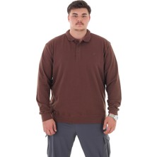 Maruf Shop Erkek Büyük Beden 115-155 Kilo Arası Için Uygun Uzun Kol Polo Yaka Mevsimlik Sweatshirt