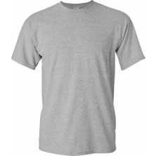Bulut Yazlık Yuvarlak Yaka Kıs Kollu Penye Gri T-Shirt L Beden - 2 Li Paket
