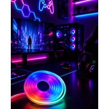 Akıllı Durak Kumandalı Su Geçirmez Rgb LED Şerit Işık Müzik Senkronlu Neon LED