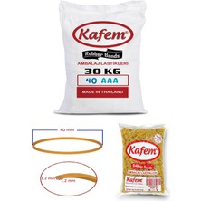 Kafem Ambalaj Lastiği 40 mm 30 Paket x 1000 Gram (Koli)