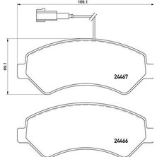 Brembo Ön Balata Boxer 06> Jumper 06> Ducato 06> 169.1X69.1X19