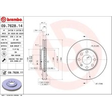 Brembo Ön Fren Aynası Astra G 98>09 Zafıra A 99>09 256X24X4DLXHAVALI