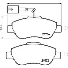 Brembo Fren Balatası Ön Fıat 500 07> Ford Ka 09>