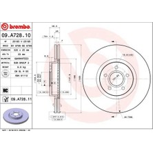 Brembo Ön Fren Aynası Volvo S40 2004-2012 C70 Iı 2006-2013 V40 2012 > V50 2004-2012 320 X5-Dl