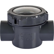 Gemaş Ø63 mm Upvc Te Çalpara Çekvalf Şeffaf Kapaklı Yapıştırma