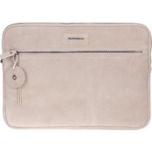 BloominBag Sand Still Hakiki Süet Deri 15-16 Inç Macbook/laptop Kılıfı