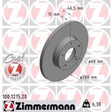 Zimmermann Ön Fren Aynası Audı 100 2.0-2.3-2.4d-2.5tdı 90-94 -A4 1.8 20V 95 > A6 1.8 20V-1.9TDI-2.0-2.5TDI 94 986478545-DF2650