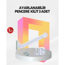 Akıllı Durak Cam Pencere Güvenlik Kilidi Açılma Sınırlayıcı Aparat 3 Adet