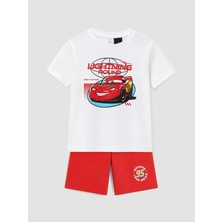 Lc Waikiki Yeni Sezon Arabalar Baskılı Erkek Çocuk Şortlu Pijama Takımı