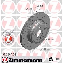 Zimmermann Fren Dıskı Arka Bmw F30 F31 F34 F35 F32 F33 F36 Delıklı