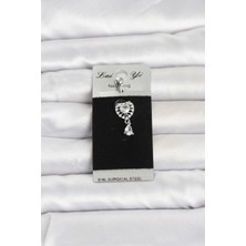 Akıllı Durak 316L Cerrahi Çelik Kalp ve Damla Model Göbek Piercing 5886