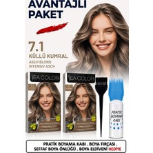 Sea Color Set Saç Boyası 7.1 Küllü Kumral 2 Li 2 Kutu+Pratik Boya Kabı