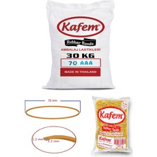 Kafem Ambalaj Lastiği 70 mm 30 Paket x 1000 Gram (Koli)